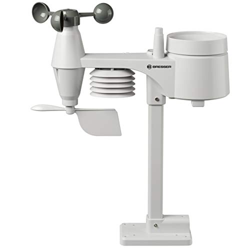 Bresser 5-in-1 Multi Funk Sensor für Wetter-Center 7002510/7002511/7002512/7002513 ab LOT-Nummer 1156743 und für das Wetter-Center 7002580 (alle LOT-Nummern) Weiß von Bresser