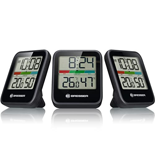 Bresser Thermometer Hygrometer Climate Monitor 3er-Set zum Aufstellen oder zur Wandmontage mit farbigem Raumklima-Indikator - 7,2 x 1,6 x 8 cm, schwarz Bresser Thermometer Hygrometer Climate Monitor 3er-Set zum Aufstellen oder zur Wandmontage mit farbigem Raumklima-Indikator - 7,2 x 1,6 x 8 cm, schwarz von Bresser