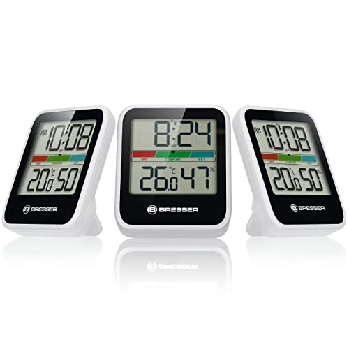 Bresser Thermometer Hygrometer Climate Monitor 3er-Set zum Aufstellen oder zur Wandmontage mit farbigem Raumklima-Indikator - 7,2 x 1,6 x 8 cm, weiß Bresser Thermometer Hygrometer Climate Monitor 3er-Set zum Aufstellen oder zur Wandmontage mit farbigem Raumklima-Indikator - 7,2 x 1,6 x 8 cm, weiß von Bresser