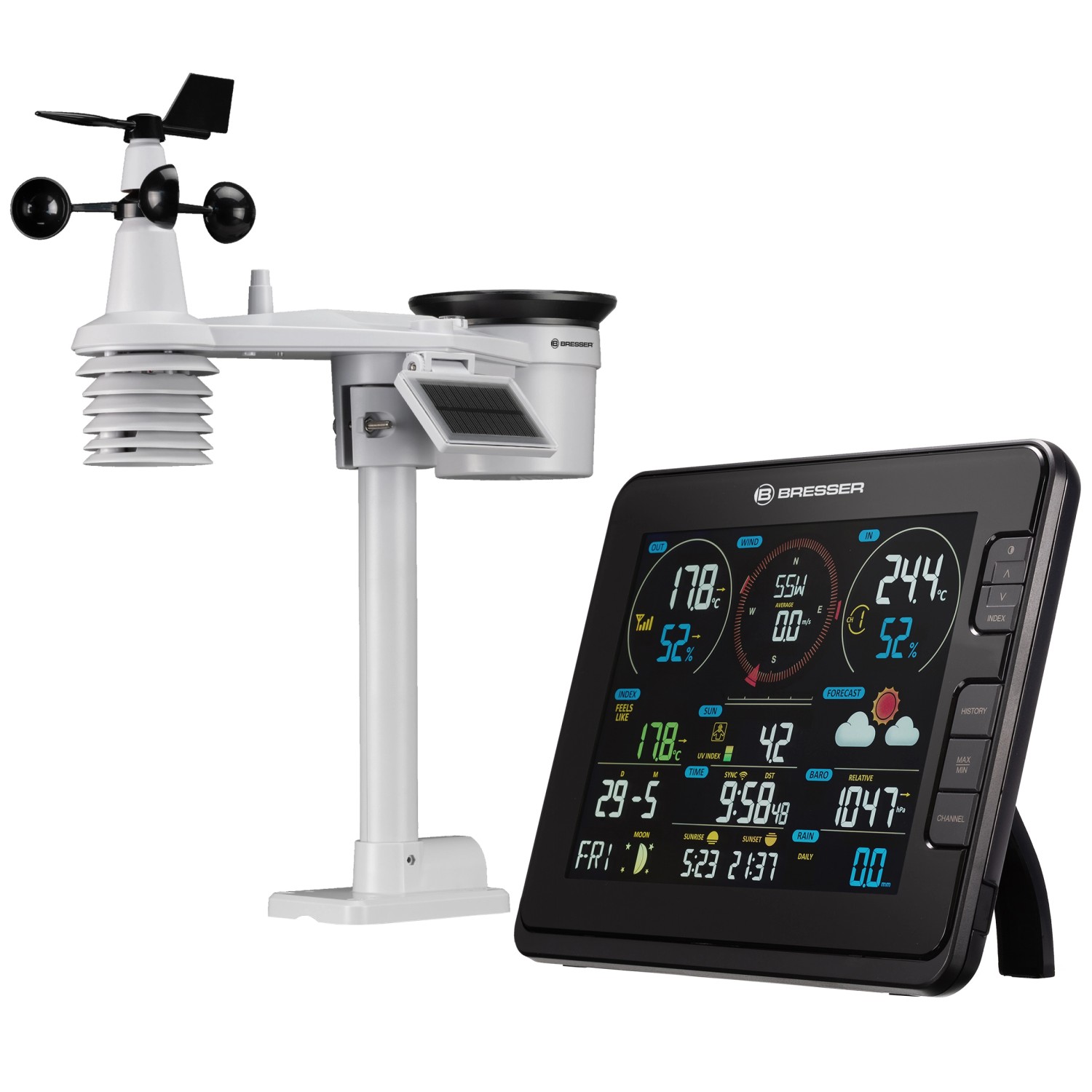 Bresser WLAN-Wetterstation Profi 7-in-1 mit Lichtintensität- und UV-Messung Bresser WLAN-Wetterstation Profi 7-in-1 mit Lichtintensität- und UV-Messung von Bresser
