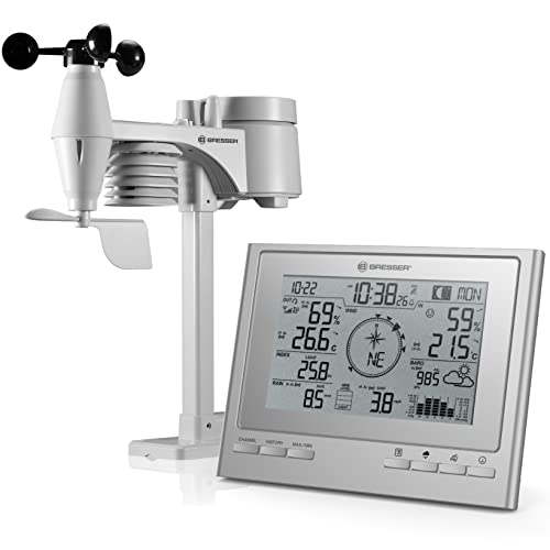 Bresser Wetterstation Funk mit Außensensor 7-in-1 Wetter-Center ClimateScout mit Profi-Außensensor, silber Bresser Wetterstation Funk mit Außensensor 7-in-1 Wetter-Center ClimateScout mit Profi-Außensensor, silber von Bresser