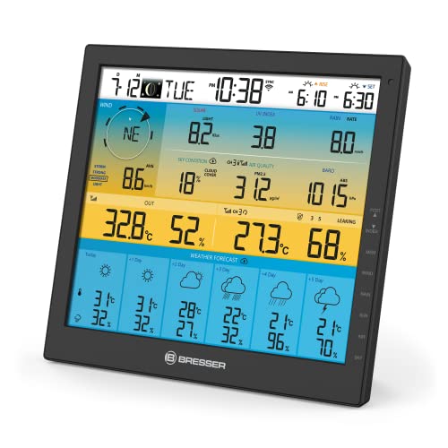 Bresser zusätzliche/Ersatz-Basisstation für 7003220 6-Tage 4CAST PRO SF WLAN-Wetter-Center mit großem 10''-Farbdisplay, integriertem Wecker mit Eiswarnung von Bresser