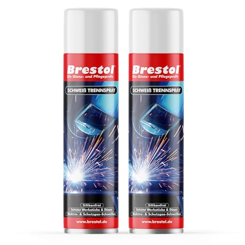 BRESTOL® SCHWEIß TRENNSPRAY 2x 400 ml Schweiss Schutzspray Schweiß Schutzspray Schweiss Trennspray Schweissnahtspray Schweißnahtspray von Brestol
