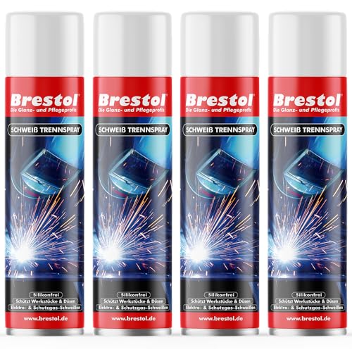 BRESTOL® SCHWEIß TRENNSPRAY 4x 400 ml Schweiss Schutzspray Schweiß Schutzspray Schweiss Trennspray Schweissnahtspray Schweißnahtspray von Brestol