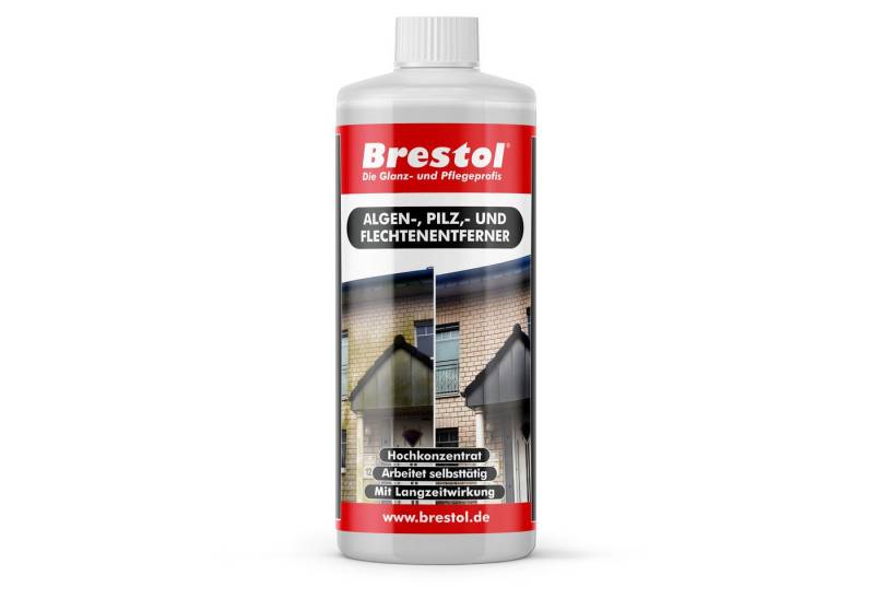 Brestol Algenentferner Pilzentferner Flechtenentferner Grünbelagentferner (Algen-, Pilz & Flechtenentferner 1x 1 Liter Arbeitet selbsttätig) von Brestol