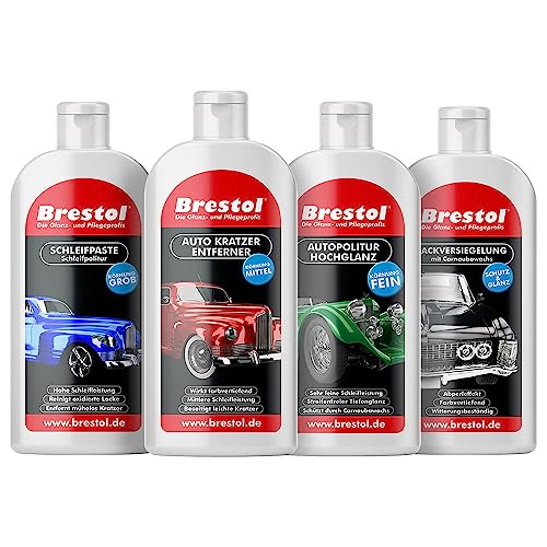 Komplettes Autopolitur Set für manuelle Anwendung - Kratzerentferner, Hochglanzpolitur, Lackversiegelung & Schleifpaste. Fahrzeugpflege-Set für Glanz, Kratzerentfernung, Lackvorbereitung Komplettes Autopolitur Set für manuelle Anwendung - Kratzerentferner, Hochglanzpolitur, Lackversiegelung & Schleifpaste. Fahrzeugpflege-Set für Glanz, Kratzerentfernung, Lackvorbereitung von Brestol