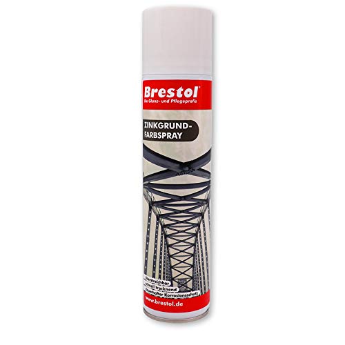 Brestol ZINKSPRAY 400 ml mit Korrosionsschutz Zinkgrund-Farbspray Zink Grundspray Zinkgrundspray Farblack von Brestol