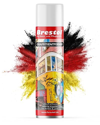 BRESTOL® GRAFFITI ENTFERNER 400 ml Spray - Graffitilöser Farbabbeizer Farblöser Farbentferner Lackentferner Lacklöser Lasurlöser Lasurentferner Dispersionsmittel Abbeizmittel Abbeizer von Brestol