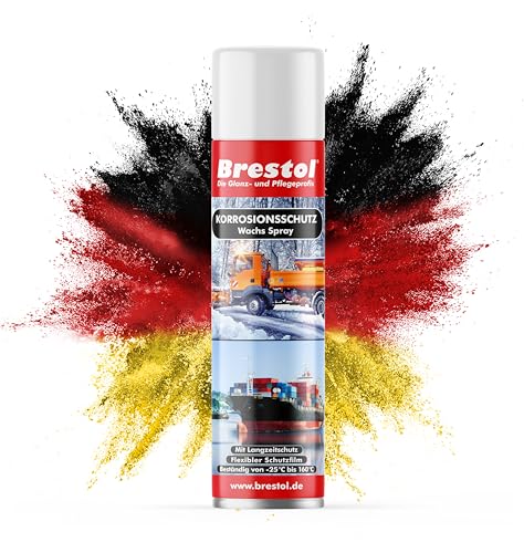 BRESTOL® KORROSIONSSCHUTZSPRAY 400 ml - Schutzwachs Wachsspray Korrosionsschutzwachs Langanhaltender Korrosionsschutz gegen Feuchtigkeit & Rost, Anwendbar für Fahrrad, Auto, Motorrad & Industrie von Brestol