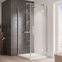 Avanta Drehtür 900mm für Seitenwand 2174/2175 teilgerahmt Anschlag rechts Klarglas mit Antikalk. cer+, Alu. Chromeffekt - Breuer Avanta Drehtür 900mm für Seitenwand 2174/2175 teilgerahmt Anschlag rechts Klarglas mit Antikalk. cer+, Alu. Chromeffekt - Breuer von Breuer