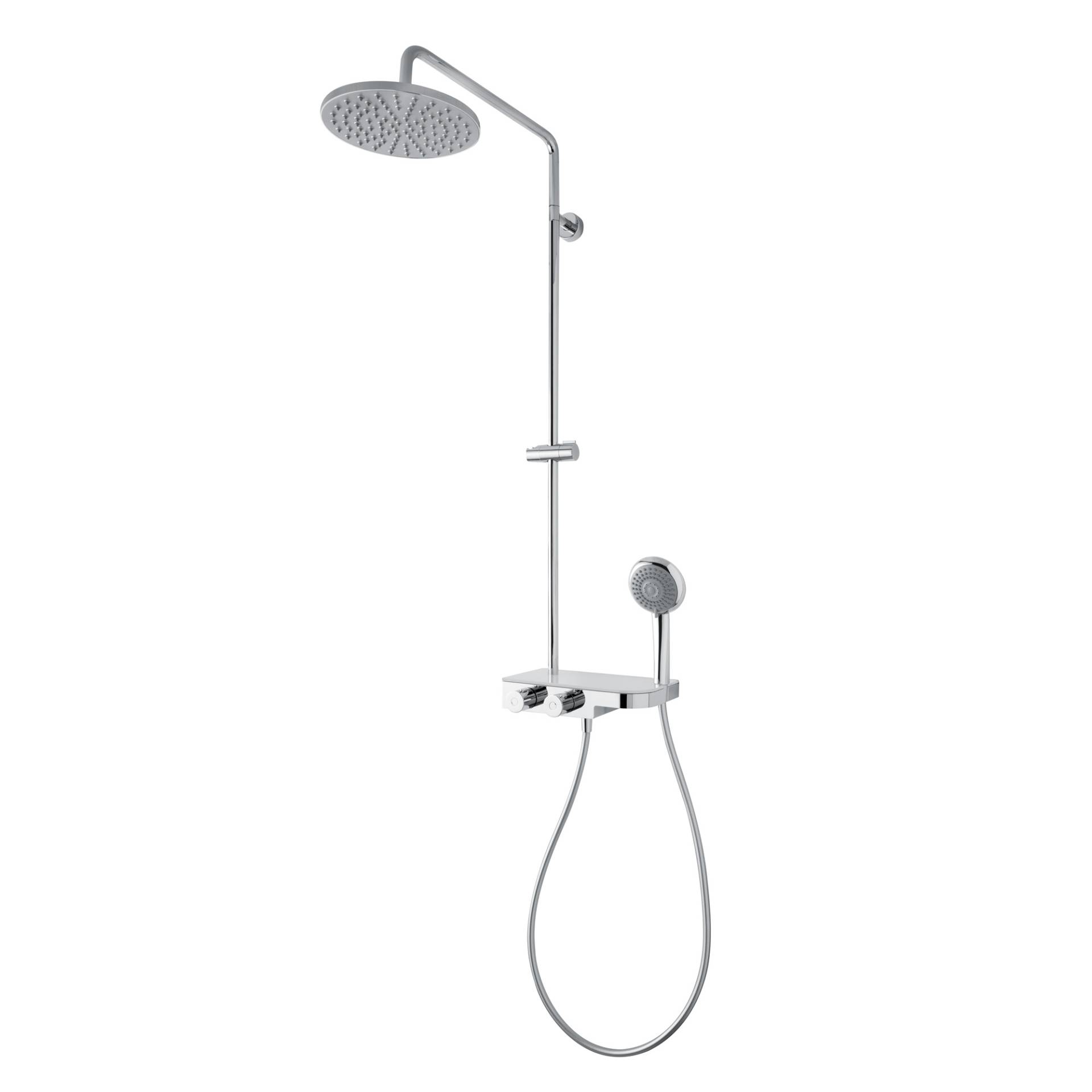 Breuer Duscharmatur Aquamaxx 340 mit Glasablage, Kopfbrause rund Breuer Duscharmatur Aquamaxx 340 mit Glasablage, Kopfbrause rund von Breuer