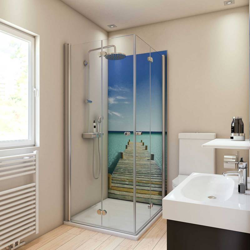 Breuer Duschrückwand Motiv Steg 90 x 210 cm Breuer Duschrückwand Motiv Steg 90 x 210 cm von Breuer