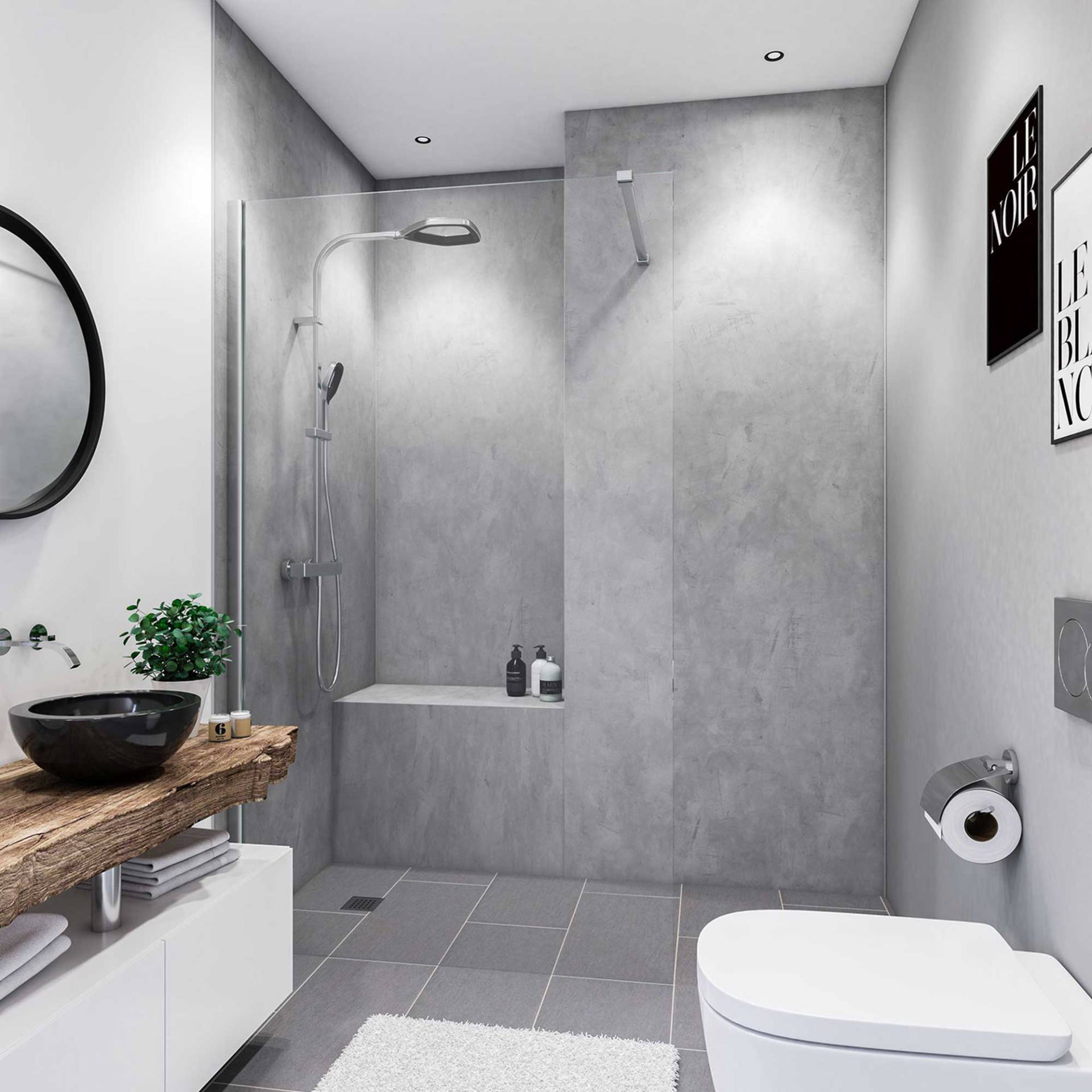 Breuer Duschrückwand 'Quick72' Softtouch Betonoptik grau 150 x 255 cm Breuer Duschrückwand 'Quick72' Softtouch Betonoptik grau 150 x 255 cm von Breuer