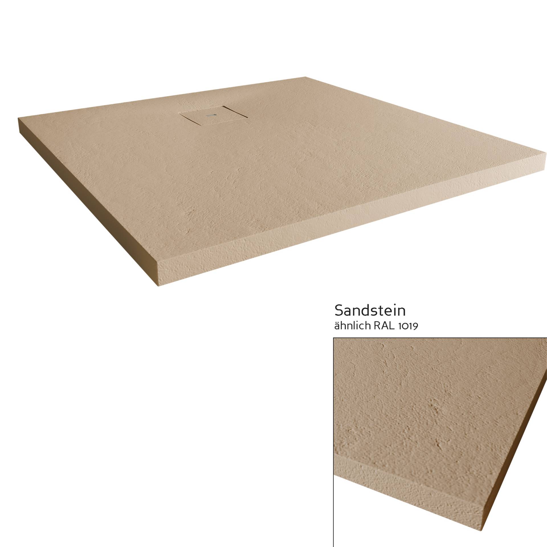 Breuer Duschwanne 'Modern Line Steinoptik' Mineralguss sandstein 100 x 100 x 4 cm Breuer Duschwanne 'Modern Line Steinoptik' Mineralguss sandstein 100 x 100 x 4 cm von Breuer