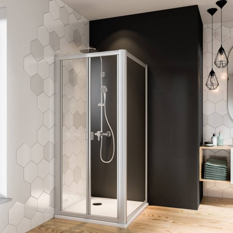 Breuer Fara 4 Seitenwand für Falttür 80 cm breit, Alu silber matt, Klarglas hell Breuer Fara 4 Seitenwand für Falttür 80 cm breit, Alu silber matt, Klarglas hell von Breuer