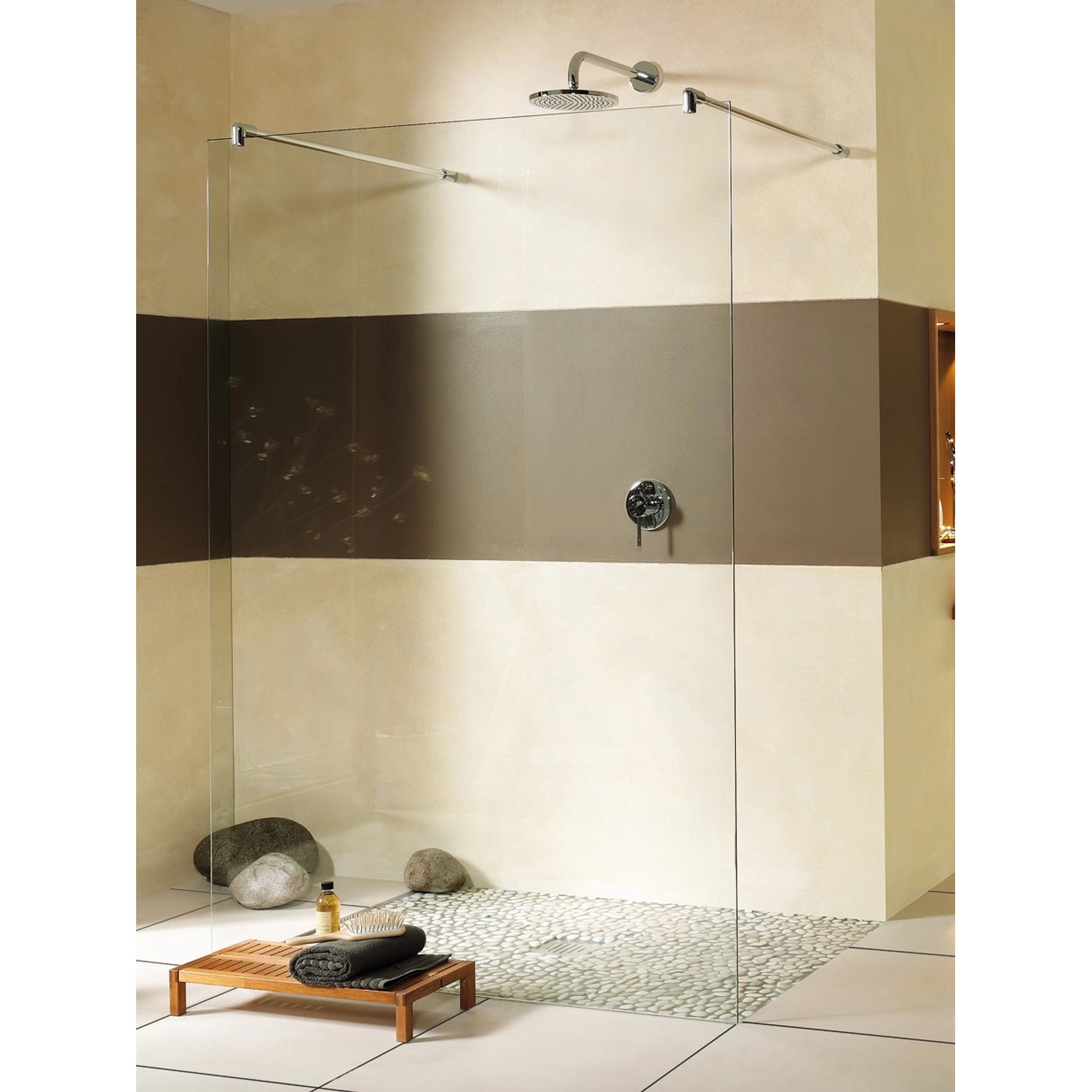 Breuer Walk-In Entra Freistehende Duschwand Chrom Klarglas 120 cm von Breuer