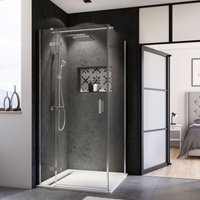 Breuer Panorama Drehtür mit Festteil 900mm für SW/BSW 3386/3387 Anschlag links Klarglas mit CER+ Antikalk., Alu. Chromeffekt Breuer Panorama Drehtür mit Festteil 900mm für SW/BSW 3386/3387 Anschlag links Klarglas mit CER+ Antikalk., Alu. Chromeffekt von Breuer