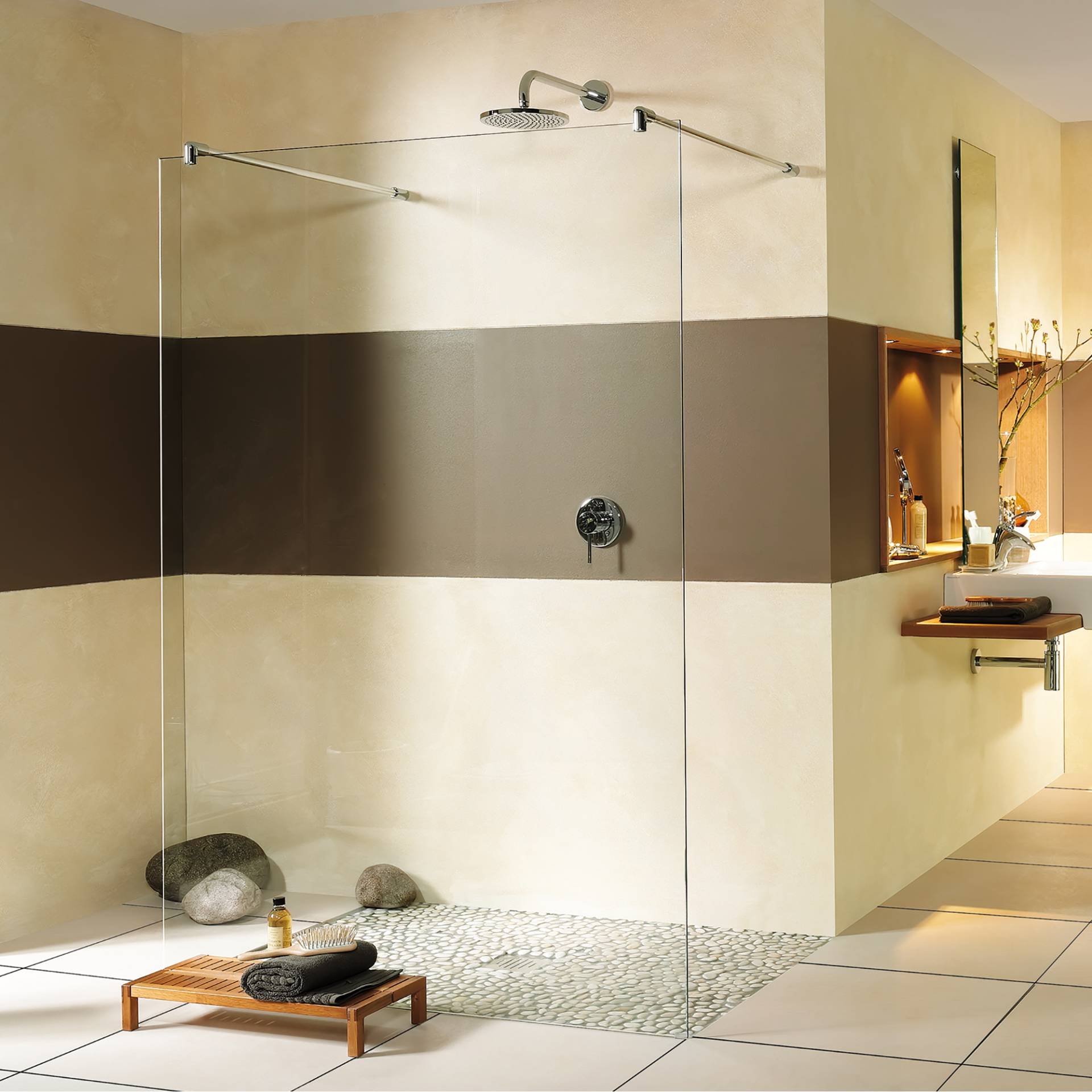 Breuer Walk-In-Duschwand 'Entra' Klarglas, teilgerahmt, chromfarben, 140 x 200 cm Breuer Walk-In-Duschwand 'Entra' Klarglas, teilgerahmt, chromfarben, 140 x 200 cm von Breuer