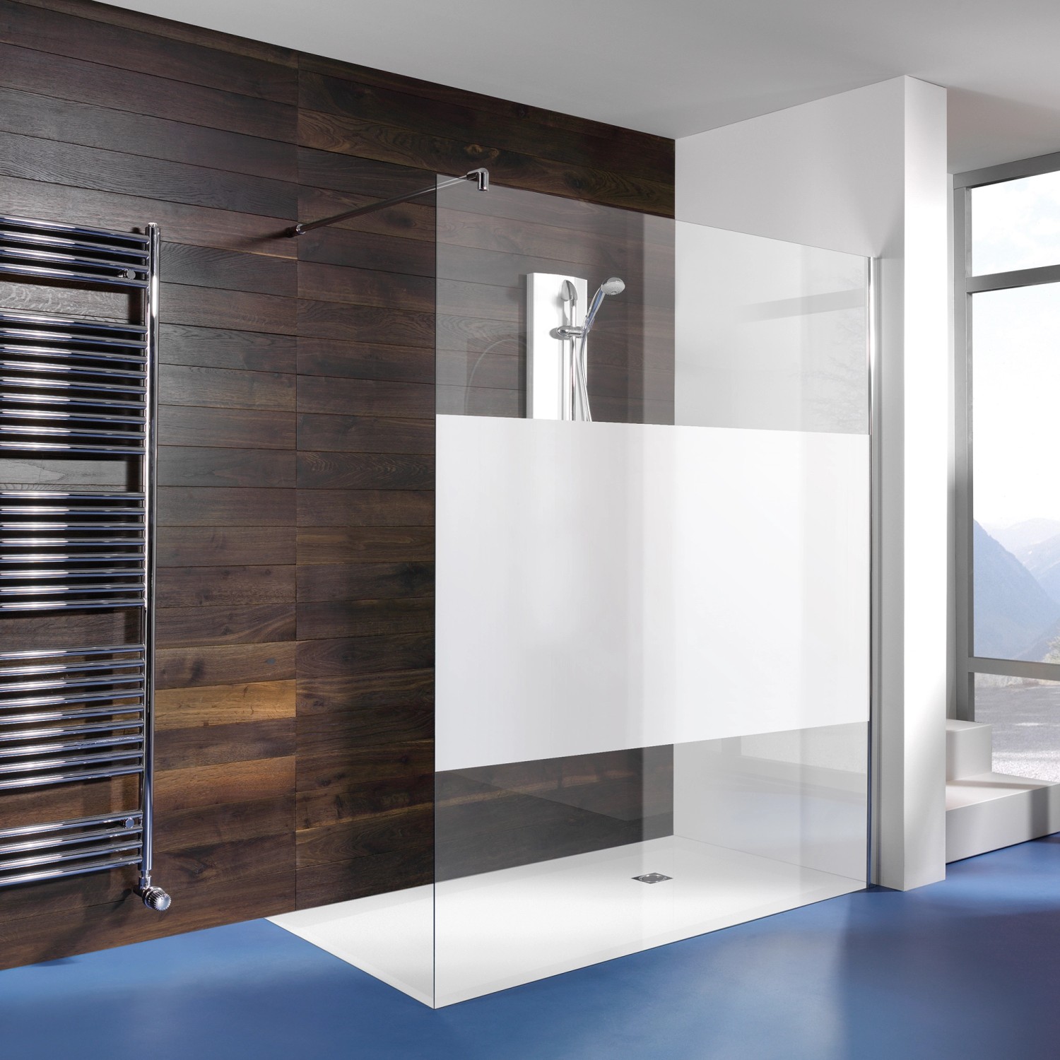 Breuer Walk-In Duschwand Entra Silber Matt Intima 100 cm Breuer Walk-In Duschwand Entra Silber Matt Intima 100 cm von Breuer