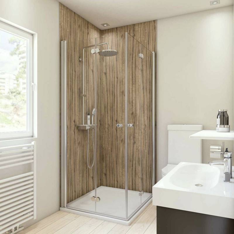 Breuer Duschrückwand Holzdekor Eiche Dekor 100 x 255 x 0,3 cm von Breuer