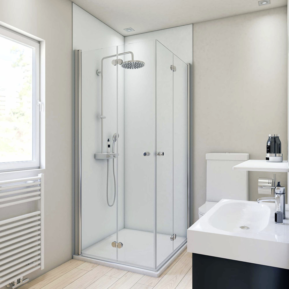 Breuer Duschrückwand Weiss Farbe 90x210x0,3 cm Breuer Duschrückwand Weiss Farbe 90x210x0,3 cm von Breuer