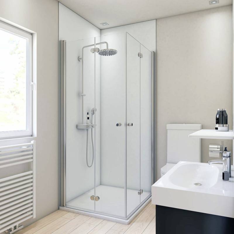 Breuer Duschrückwand Weiss Farbe 90x210x0,3 cm von Breuer