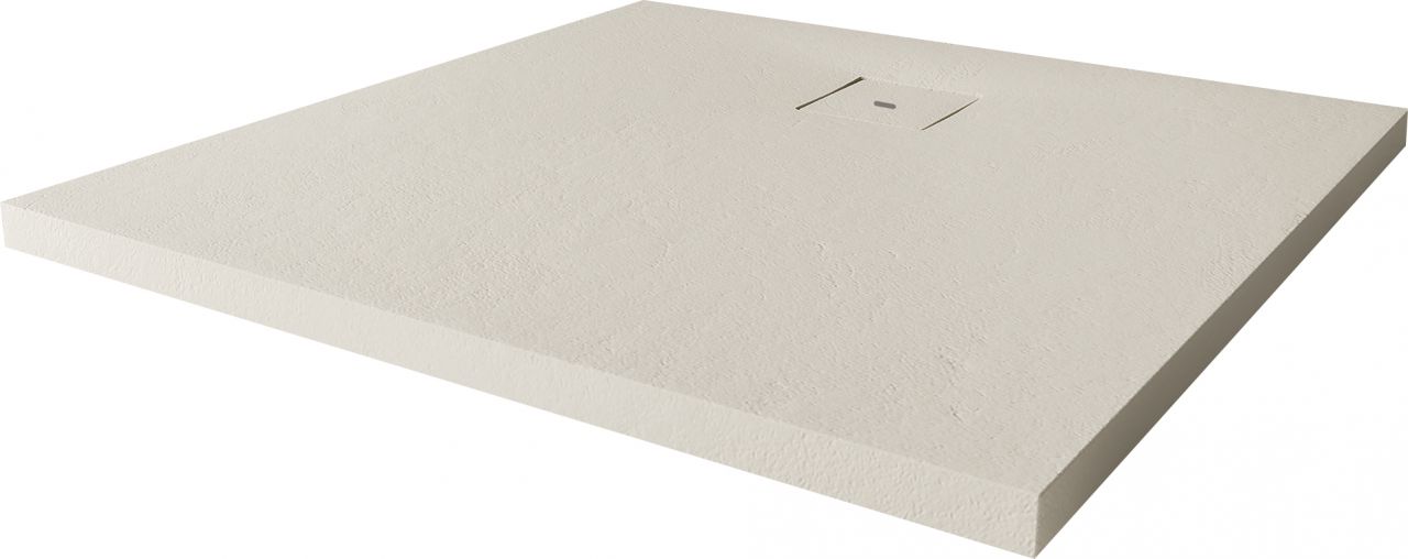 Breuer Duschwanne Modern Line Sandstein Quadrat, 100x100 cm, Höhe: 3,5 cm von Breuer