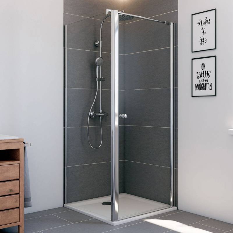 Breuer Elana 6 Drehtür f. Seitenwand 90 x 200 cm Alu matt CER+ rechts von Breuer