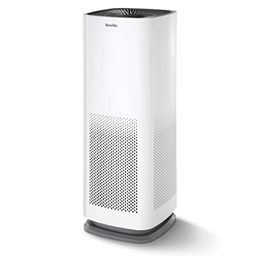 Breville 360° Autosense Luftreiniger | leiser, H13 True HEPA-Filter | entfernt 99,97 % an Staub, Rauch, Pollen & mehr | 4 Geschwindigkeitsstufen | Nachtmodus |Filteraustausch-Anzeige |Touch-Bedienfeld von Breville