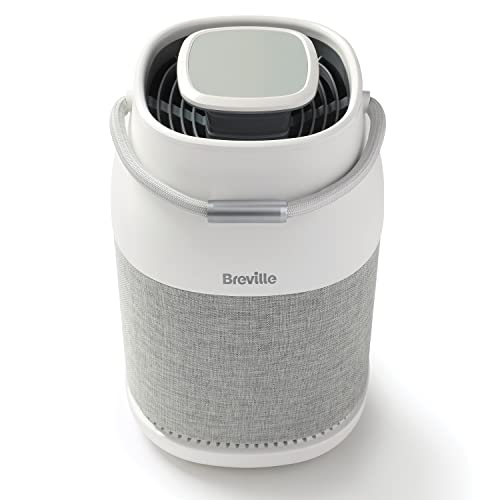 Breville 360° Light Protect Luftreiniger | leiser, H13 True HEPA-Filter | entfernt 99,97% an Staub, Rauch, Pollen & mehr | 3 Geschwindigkeiten | Nachtmodus | Filteraustausch-Anzeige | Touch-Bedienfeld von Breville