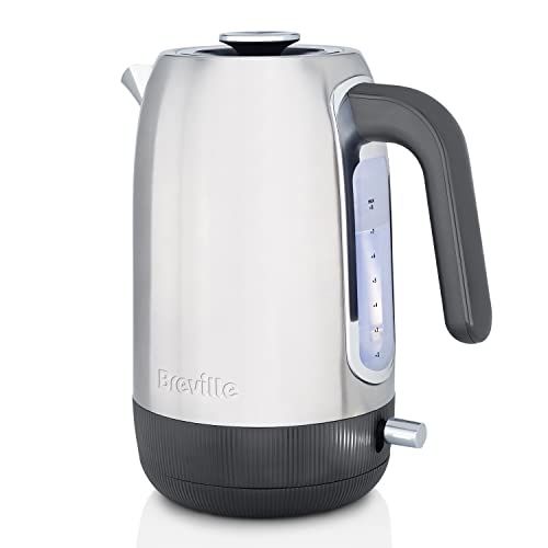 Breville Edge elektrischer Wasserkocher mit temperatureinstellung | 1,7 l | 2,4-kW-Heizelement für schnelle Kochzeiten | gebürsteter Edelstahl [VKT230X] von Breville