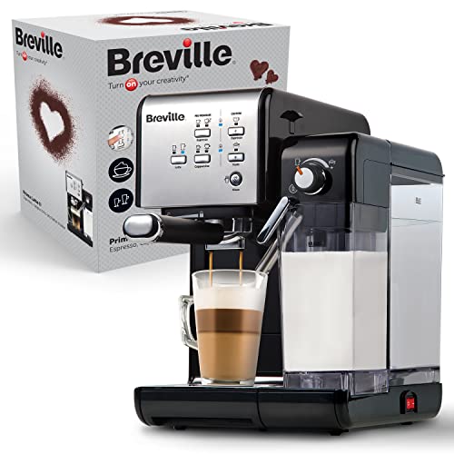 Breville Prima Latte II Espresso | Latte- und Cappuccino-Maschine | 15-bar-Profipumpe und Milchaufschäumer | Silber [VCF108X] von Breville