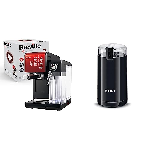 Breville Prima Latte II Siebträgermaschine | Espressomaschine/Kaffeemaschine & Bosch Hausgeräte TSM6A013B Kaffeemühle, Schwarz Breville Prima Latte II Siebträgermaschine | Espressomaschine/Kaffeemaschine & Bosch Hausgeräte TSM6A013B Kaffeemühle, Schwarz von Breville