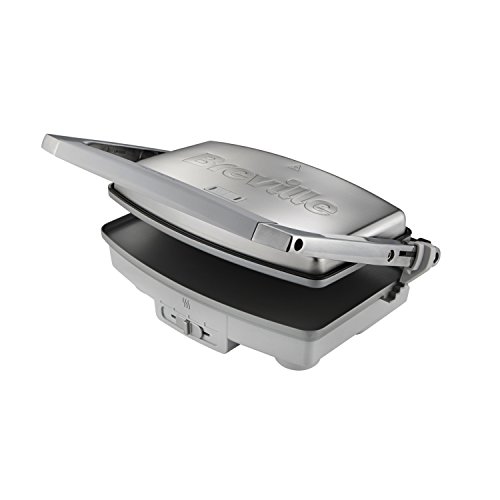 Breville DuraCeramic Sandwich/Panini-Toaster | Sandwichmaker im Café-Stil für 2 Scheiben | Edelstahl [VST071X] von Breville