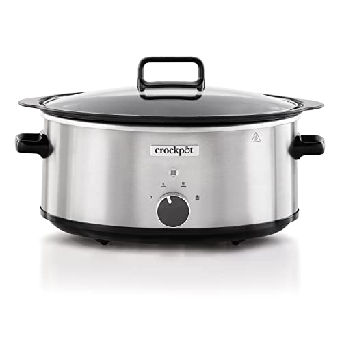 Crockpot Schnellkochtopf | 6,5 l (über 8 Personen) | Behälter geeignet für starkes Feuer zum Schmoren von Fleisch und Gemüse | Edelstahl [CSC086X] von Crock-Pot