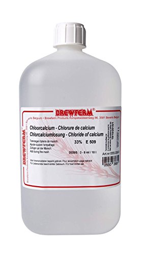 1 Liter Calciumchlorid flüssig 33% ige Lösung - (Kalziumchlorid) Brausalz - Käse selber machen - Gerinnungsmittel für bis zu 5000 Liter Milch - Tofu selber herstellen von Brewferm