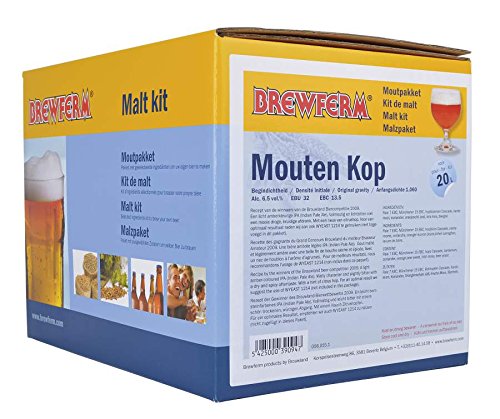 Fertige Malzmischung zum Brauen von 20 Liter MOUTEN KOP - India Pale Ale - Malzpaket zum Bier brauen - ungeschrotet von Brewferm