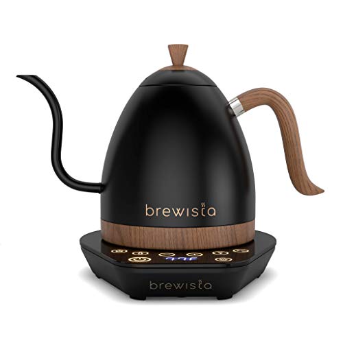 Brewista Artisan Matte Black | Elektrischer Wasserkocher | Schwanenhals Auslauf | Temperaturregulierung | Slow Coffee Barista | 1,0 Liter von Brewista