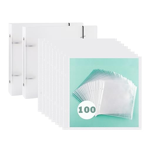 Briartw 2 Keksschablonen mit 100 Seiten, 2 Taschen pro Seite, passend für mehr Schablonen, exklusiv für Schablonen, Stanzformen, Fotos, Briefmarken innerhalb der Größe 15,2 x 15,2 cm von Briartw