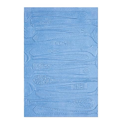 Briartw 3D-Prägeschablone für Kartenherstellung, Löffelgriff-Muster, transparente Kunststoff-Textur, verblasst Prägeschablone für Scrapbooking und andere Papierbastelalben, Briefmarken, DIY-Dekoration von Briartw