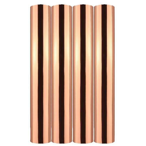 Briartw 4 Rollen Glimmer-Heißfolien-Rollen-Set zum Basteln, rotgoldene wärmeaktivierte Folie für Glimmer-Heißfolien-System/Wärmefolienstift, 5,9 x 16,1 m Wärmetransferfolienrolle, Briartw 4 Rollen Glimmer-Heißfolien-Rollen-Set zum Basteln, rotgoldene wärmeaktivierte Folie für Glimmer-Heißfolien-System/Wärmefolienstift, 5,9 x 16,1 m Wärmetransferfolienrolle, von Briartw