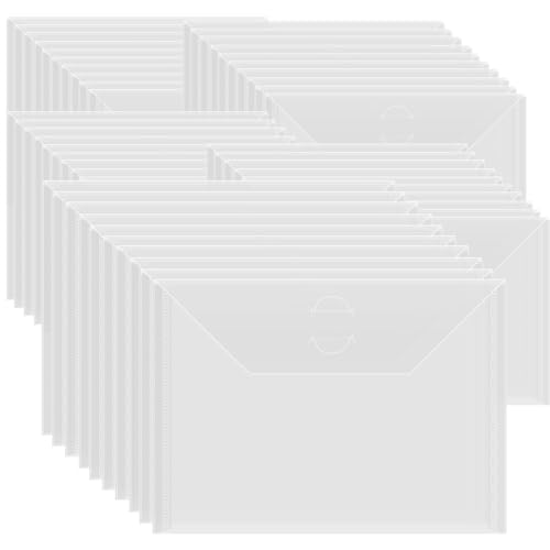 Briartw 50 transparente Aufbewahrungsumschläge, 17,8 x 12,7 cm, wiederverschließbare Kunststoff-Umschläge für Stanzformen, Schablonen, Basteln, Organizer, Aufbewahrungstasche für transparente Stempel von Briartw
