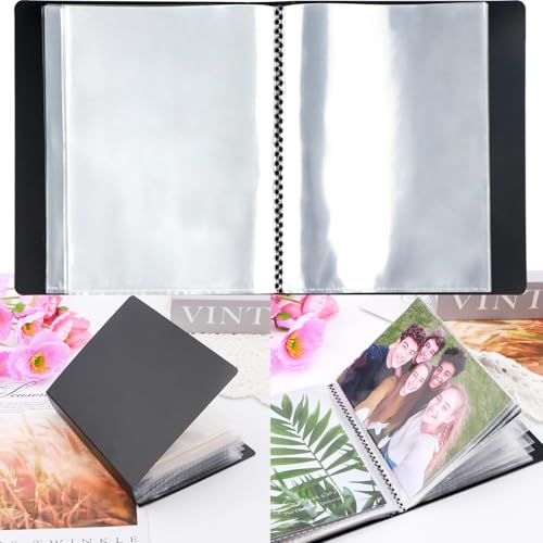 Briartw A6-Album zur Aufbewahrung von Aufklebern und Fotos mit 40 Seiten, PP-Material, transparente Innentaschen, kompakt und leicht für Postkarten, Briefmarken, Organisation von Stanzformen (schwarz) Briartw A6-Album zur Aufbewahrung von Aufklebern und Fotos mit 40 Seiten, PP-Material, transparente Innentaschen, kompakt und leicht für Postkarten, Briefmarken, Organisation von Stanzformen (schwarz) von Briartw
