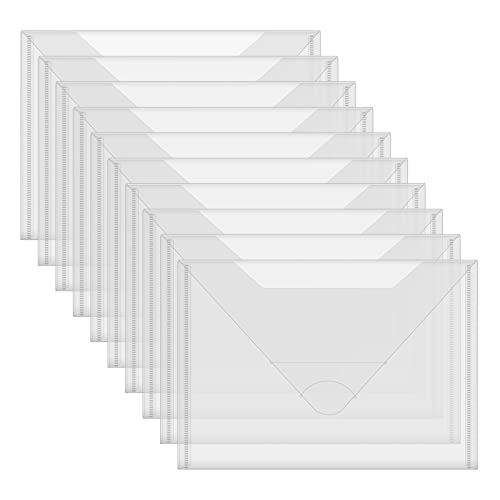 Briartw Aufbewahrungsbeutel, wiederverschließbare Kunststoff-Umschläge für Stanzformen, Schablonen, Basteln, Organizer, 17,8 x 25,4 cm, transparente Aufbewahrungsumschläge für transparente Stempel von Briartw