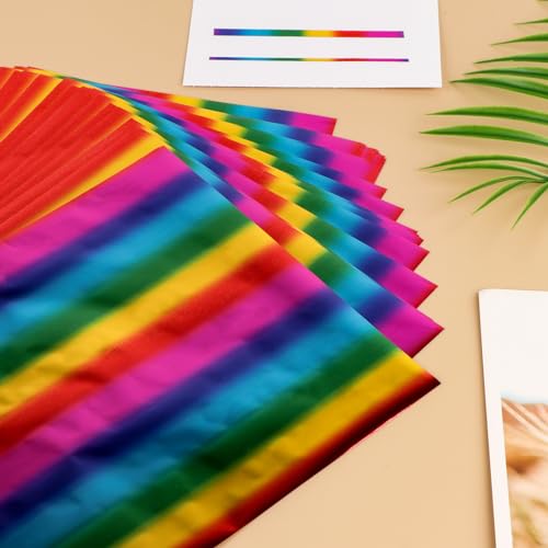Briartw Heißfolienpapier, 20 x 29 cm, gerade, bunt, 50 Blatt, Toner, reaktive Folie, Heißprägefolie, Papier von Laserdrucker und Laminator, für Scrapbooking, Basteln, Kartenherstellung, Briartw Heißfolienpapier, 20 x 29 cm, gerade, bunt, 50 Blatt, Toner, reaktive Folie, Heißprägefolie, Papier von Laserdrucker und Laminator, für Scrapbooking, Basteln, Kartenherstellung, von Briartw