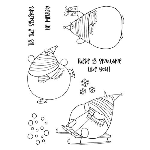 Ski-Stanzschablonen und Stempel-Sets für Kartenherstellung, neues DIY-Sammelalbum, transparenter Gummistempel für Papierbastelarbeiten, handgemachte Bastelarbeiten von Briartw