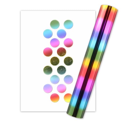 Briartw 2 Rollen wärmeaktivierte Folie, 4,5 m x 15 cm/Rolle, Heißfolien-Papier-Transferblätter für Heißfolien-Stift und Heißprägefolienmaschine, für Kartenherstellung, Einladungen, von Briartw