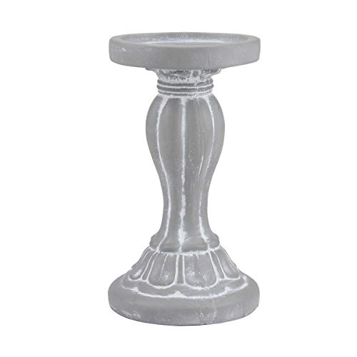 Briarwood Decorative Molded Cement Pillar Candle Holder, Elegant Decor Accents for Wedding Decorations, Parties, or Everyday Home Decor von Stonebriar