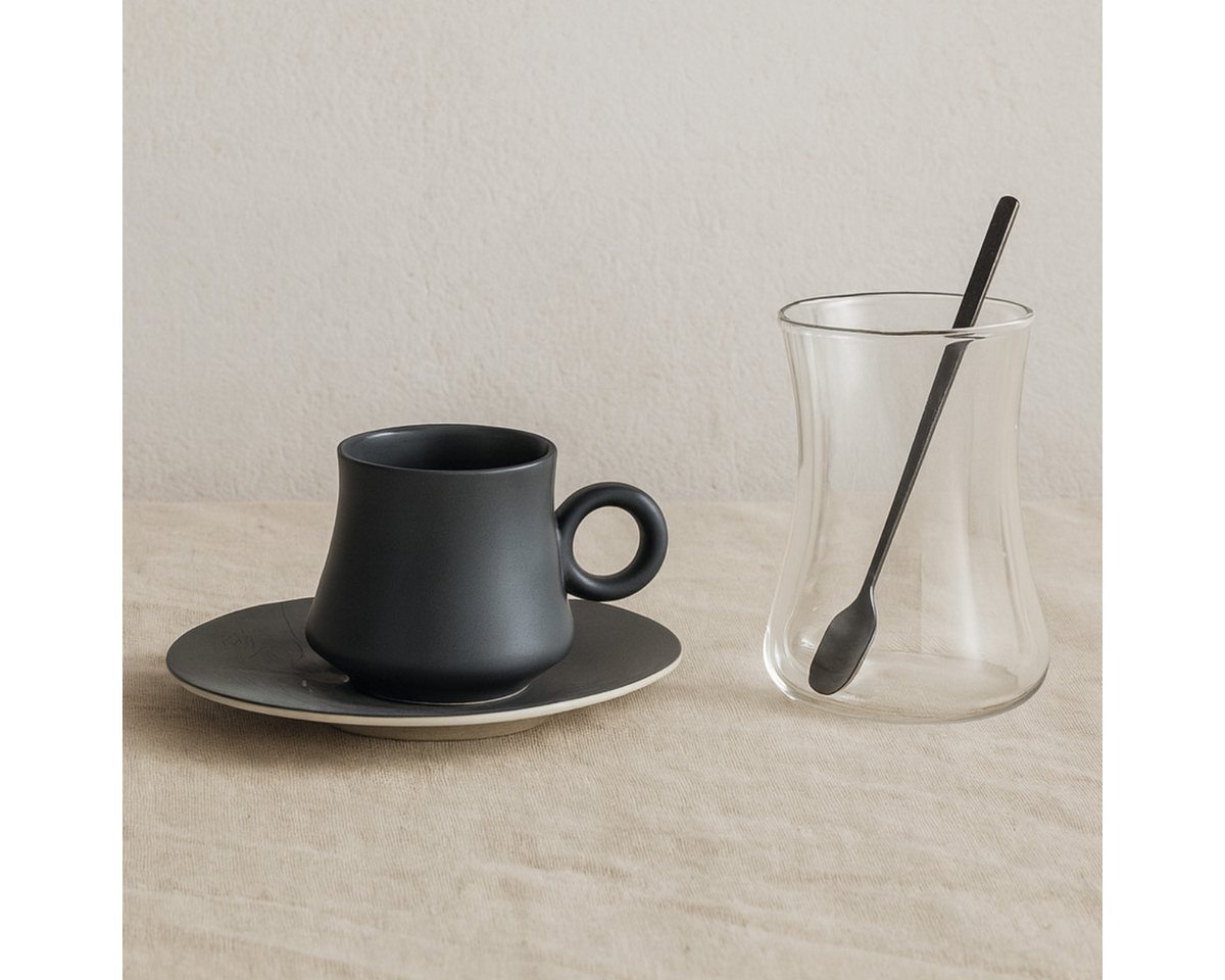 Bricard Espressotasse Tee-Espresso Set 24 teilig Grau Silber von Bricard