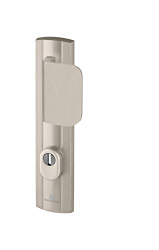 Bricard Expression 9910051 Griff-Set, geschirmt auf Platte, Seitenständer und Spoiler, für Eingangstüren (für Euro-Zylinder), Edelstahl, Edelstahl von Bricard